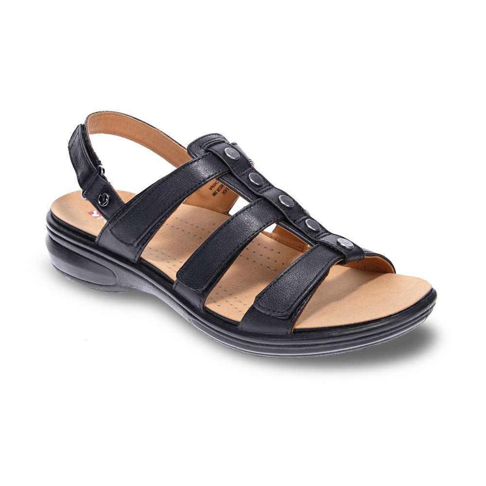 revere comfort shoes Toledo Backstrap Sandal - Black