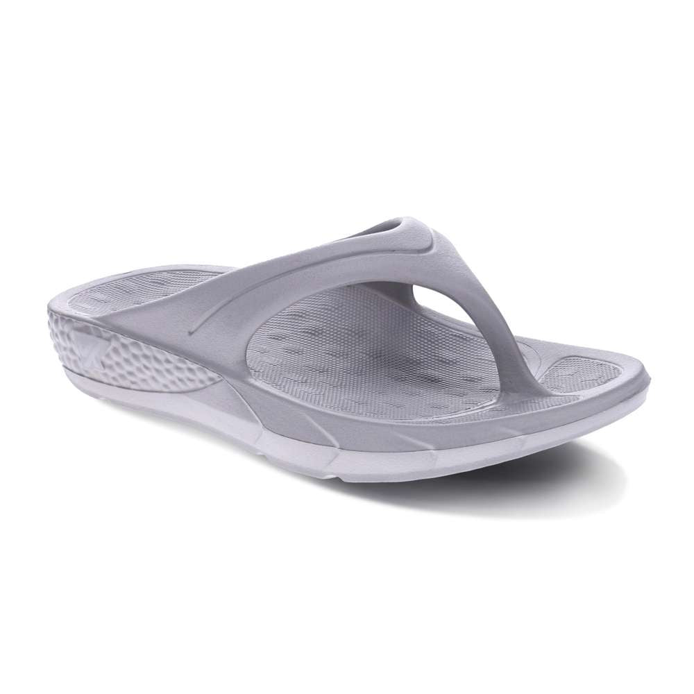 revere comfort shoes Vitality Toe Post Sandal - Grey