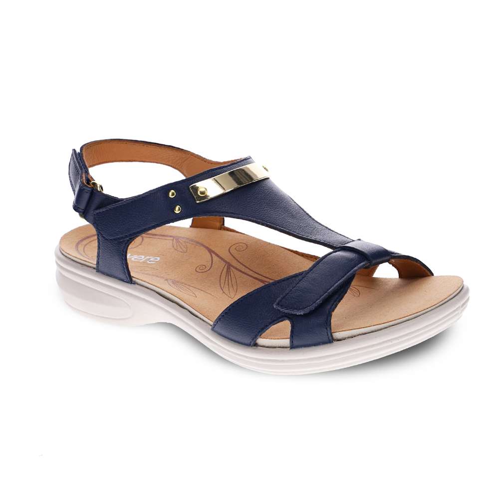 revere comfort shoes Santa Monica Sandal - Blue French