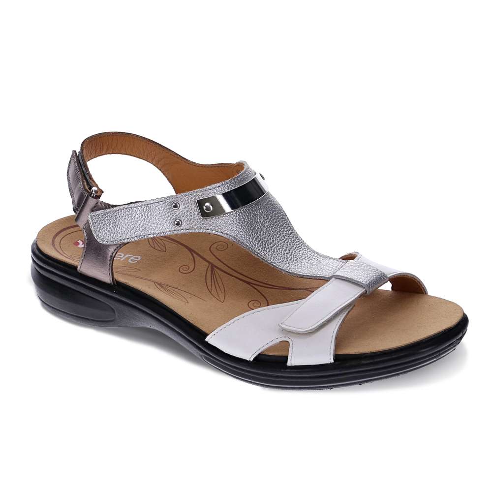 revere comfort shoes Santa Monica Sandal - Silver Fusion