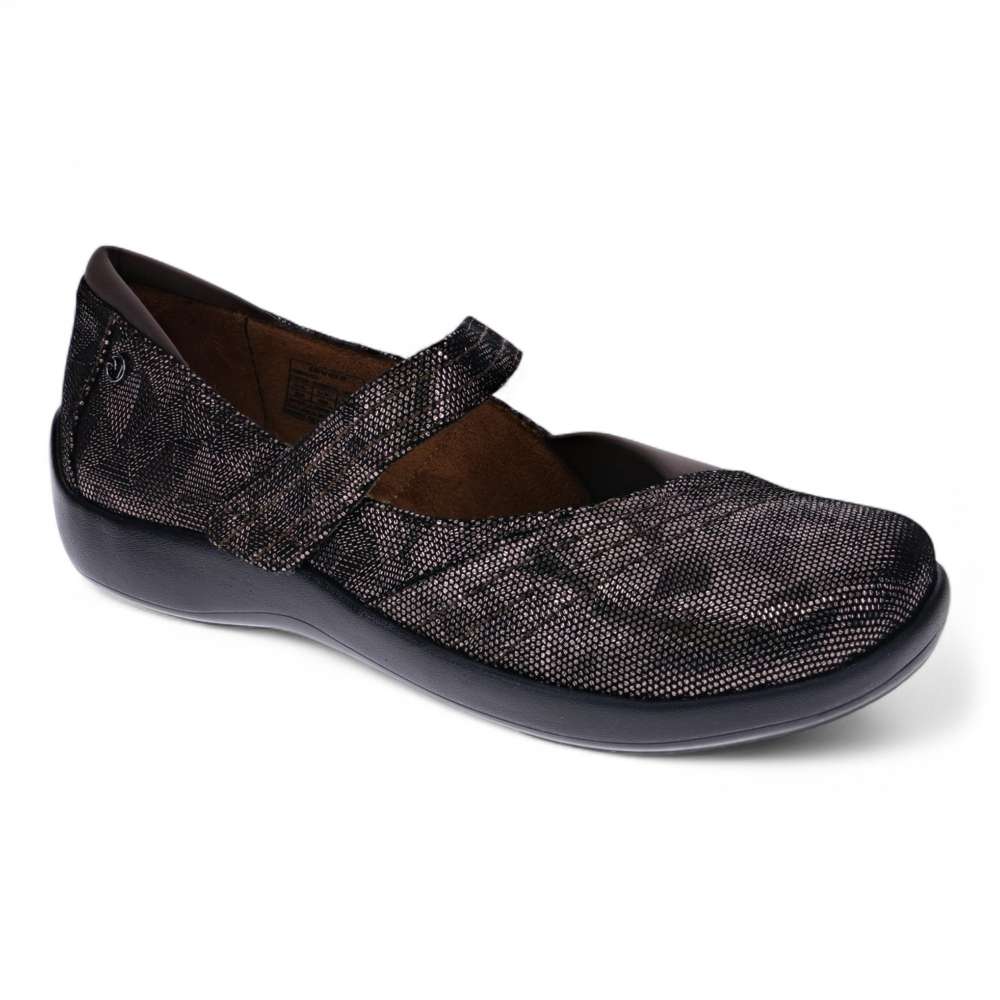 revere comfort shoes Timaru Mary-jane - Gunmetal Angle