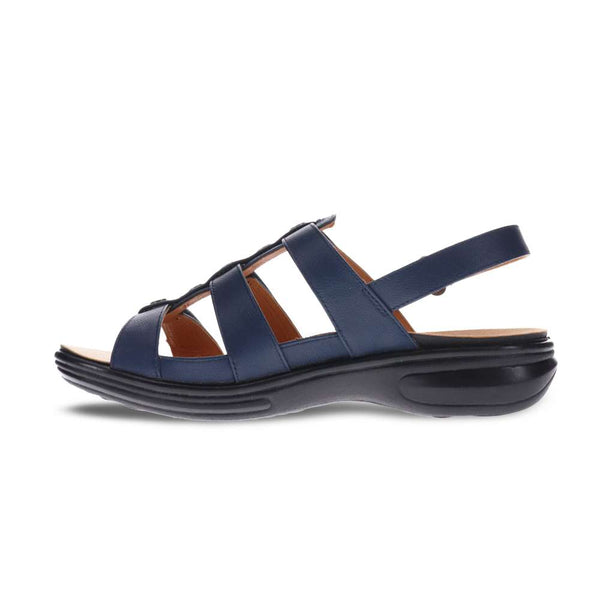 Revere Comfort Shoes Toledo Backstrap Sandal - Blue French