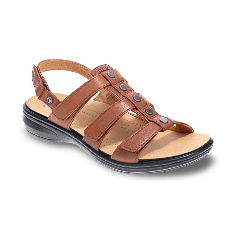 revere comfort shoes Toledo Backstrap Sandal - Cognac
