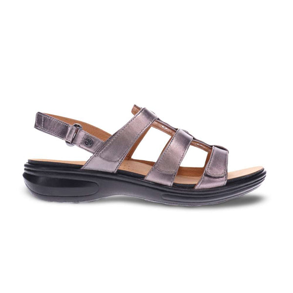 Revere Comfort Shoes Toledo Backstrap Sandal - Gunmetal