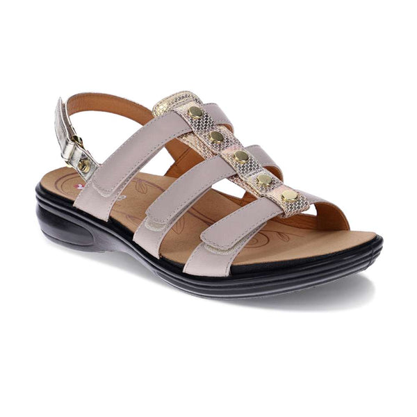 Revere Comfort Shoes Toledo Backstrap Sandal - Mixed Metallic