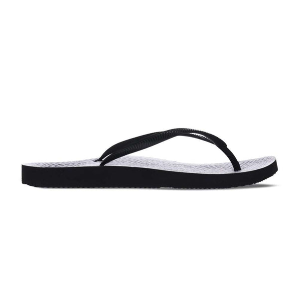 Revere Comfort Shoes Venice Print Women's Toe Post Sandal - Black Maze