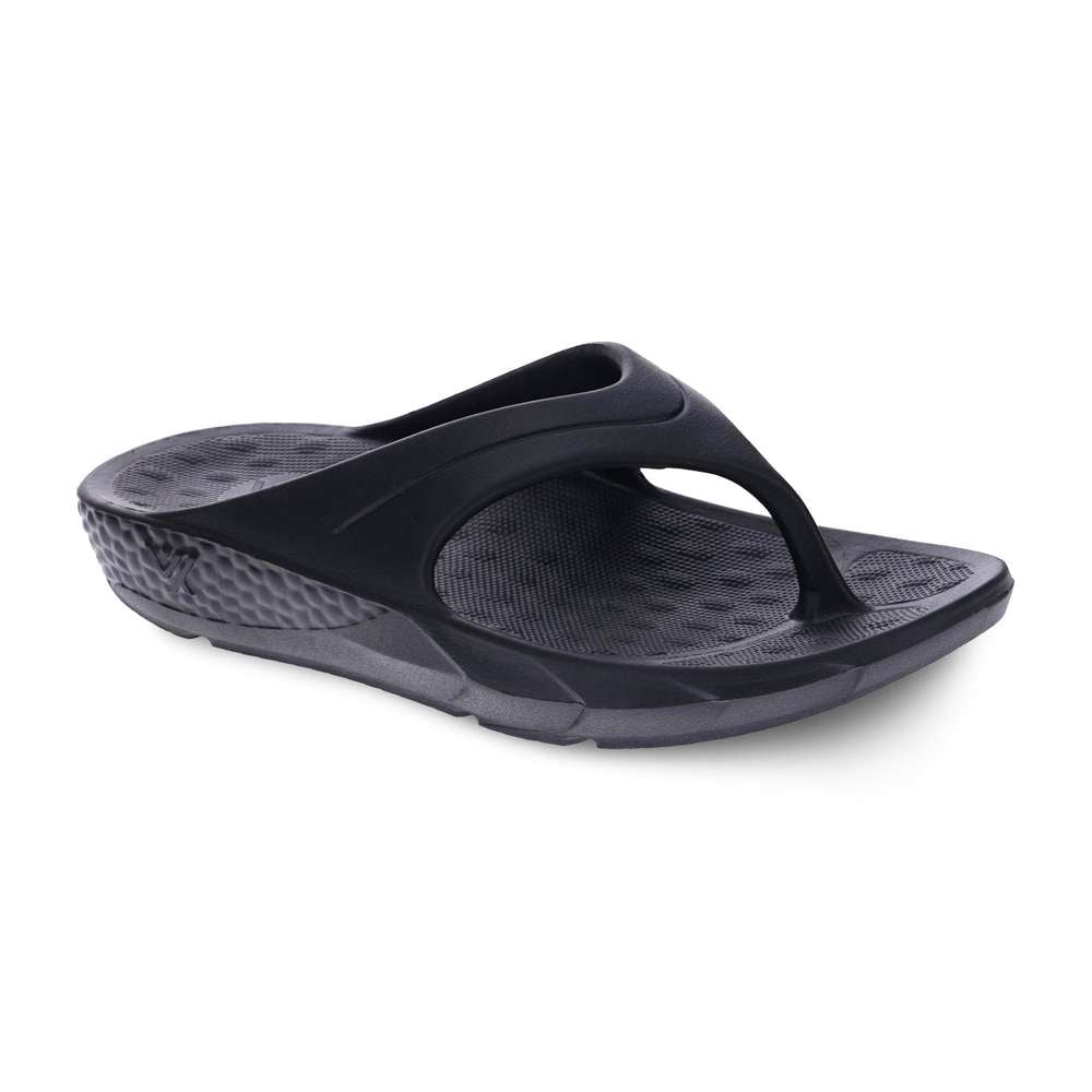 revere comfort shoes Vitality Toe Post Sandal - Black