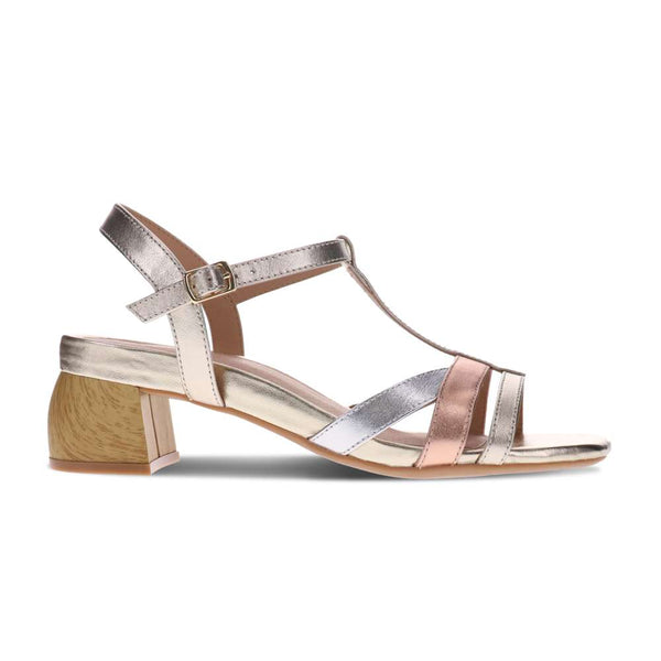 Revere Comfort Shoes Yass Heeled Sandal - Champagne Multi