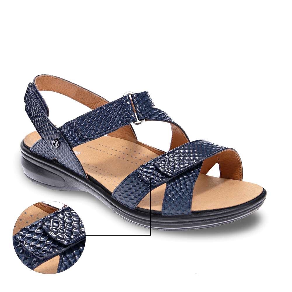 revere comfort shoes Zanzibar Strap Extension - Navy Snake
