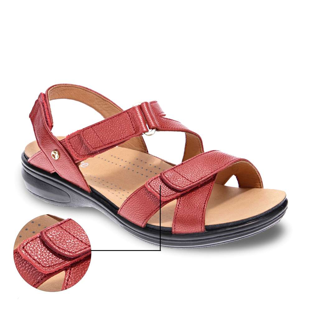 revere comfort shoes Zanzibar Strap Extension - Ruby Metallic