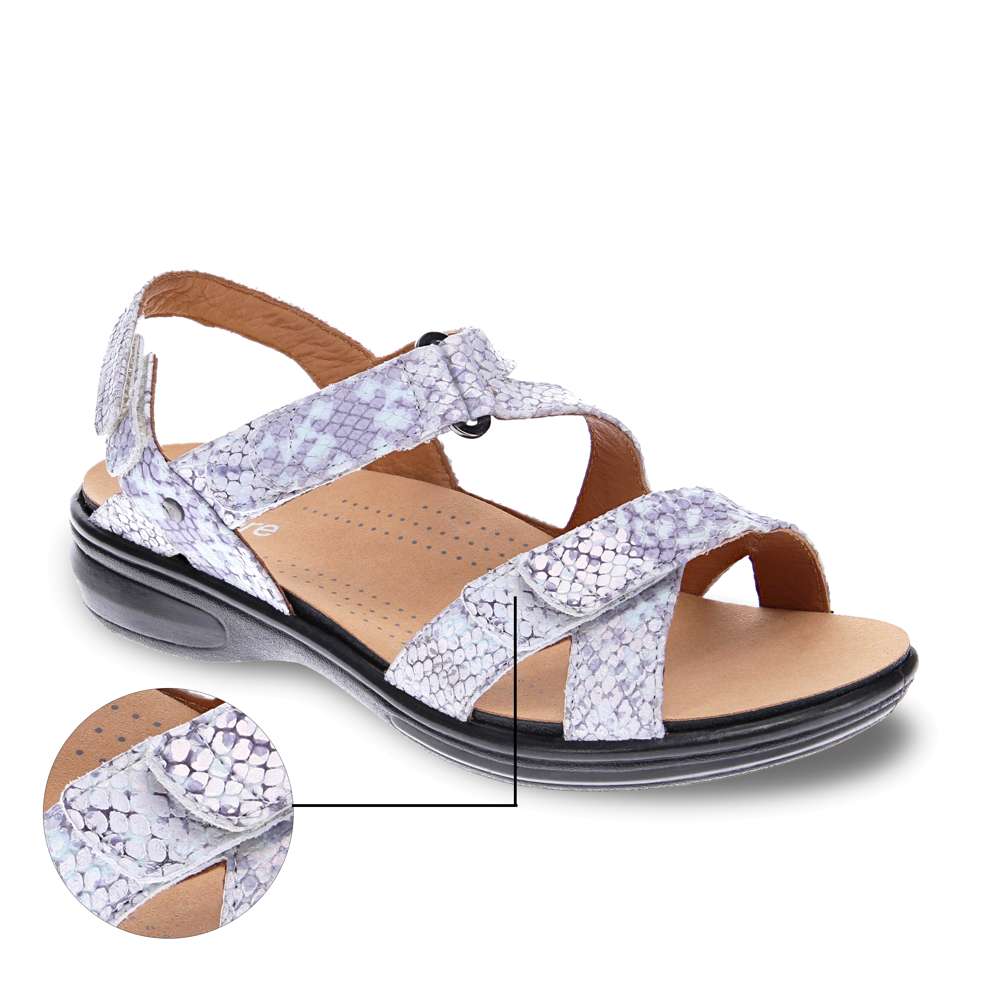 revere comfort shoes Zanzibar Strap Extension - Teal Snake