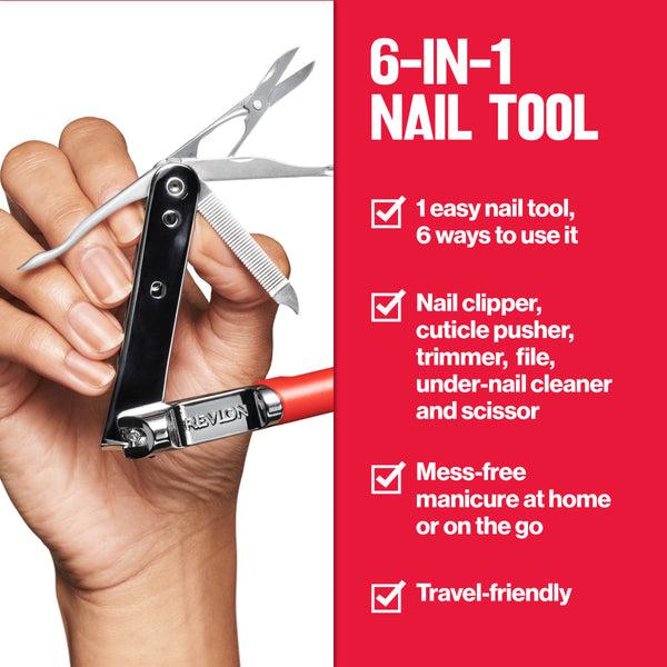 Revlon 6-In-1 Nail Tool: Heavy Duty Nail Clipper