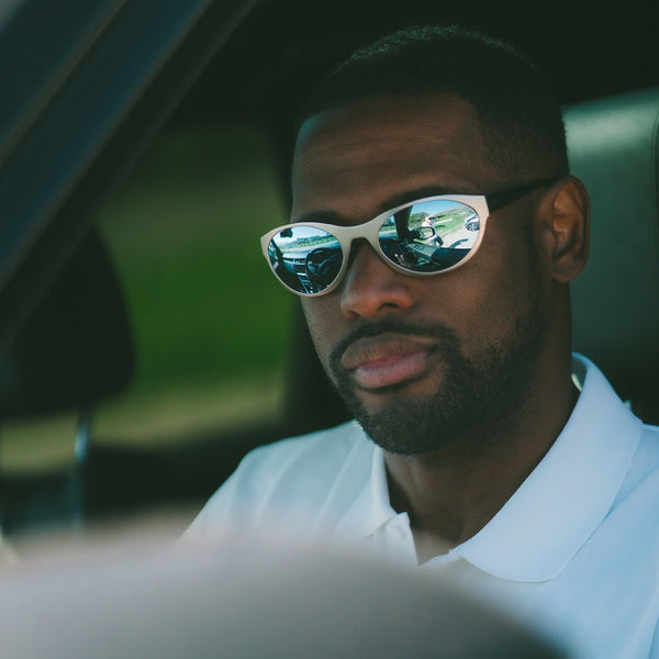 Revo Icon Oval L Satin Chrome Blue Water Photochromic