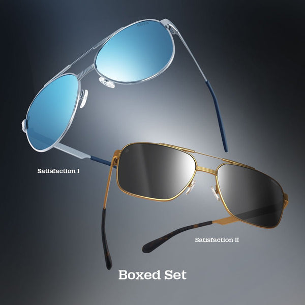 Revo Satisfaction LTD Box Set L Silver And Gold Blue Water And Graphite