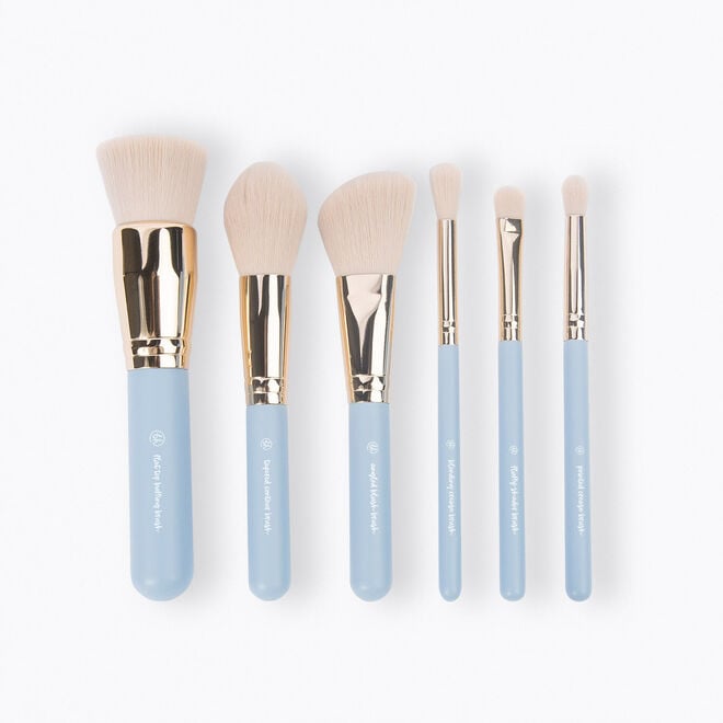 Revolution Beauty London BH Travel Series: Escapade 6 Piece Mini Face & Eye Brush Set With Bag