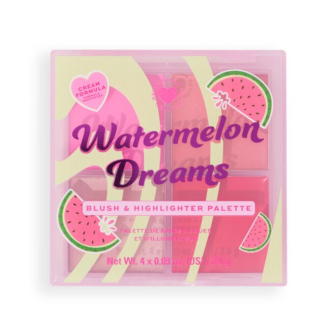 Revolution Beauty London I Heart Revolution Watermelon Dreams Blush & Highlighter Quad