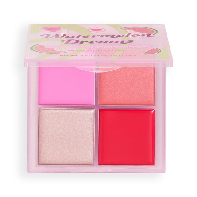 revolution beauty london I Heart Revolution Watermelon Dreams Blush & Highlighter Quad