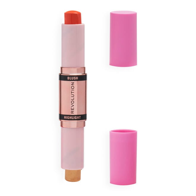 revolution beauty london Makeup Revolution Blush & Highlight Stick Coral Dew