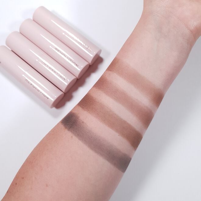 Revolution Beauty London Makeup Revolution Brow Powder Stamp & Stencil Kit Medium Brown