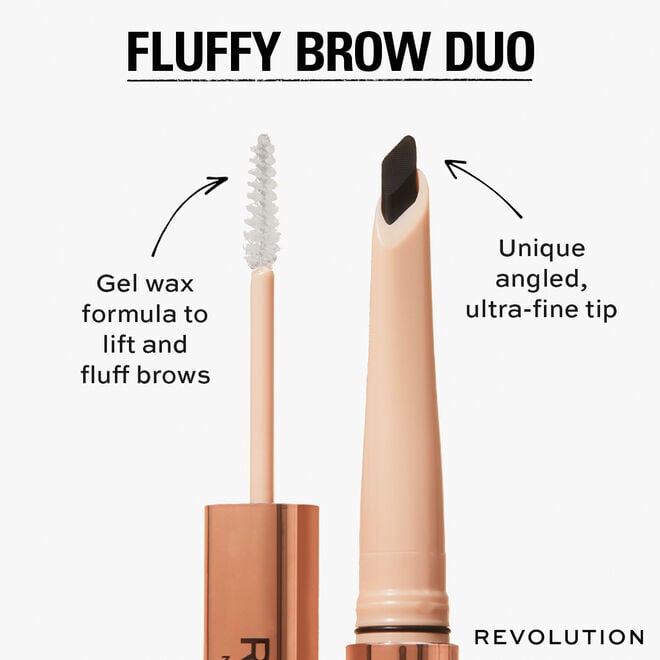 Revolution Beauty London Makeup Revolution Fluffy Brow Filter Duo Medium Brown
