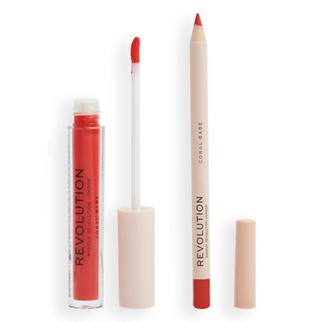 revolution beauty london Makeup Revolution Lip Contour Kit Sassy Red