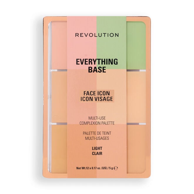 revolution beauty london Revolution Everything Base Face Icon Complexion Palette Light