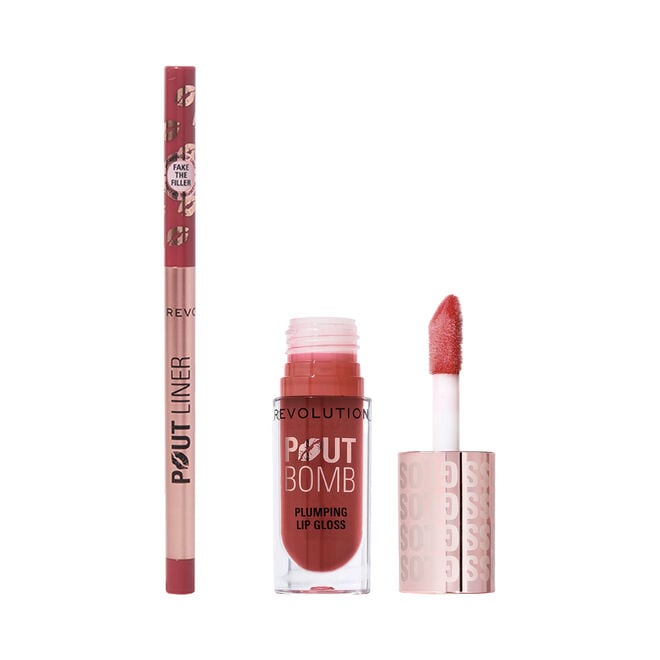 revolution beauty london Revolution Pout Bomb Gloss & Liner Duo revolution beauty london Revolution Pout Bomb Gloss & Liner Duo