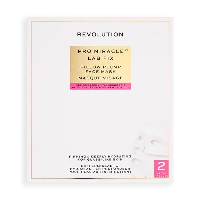 Revolution Beauty London Revolution Pro Miracle Lab Fix Pro-Collagen Pillow Plump Face Mask 2 Pack