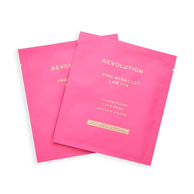 Revolution Beauty London Revolution Pro Miracle Lab Fix Pro-Collagen Pillow Plump Face Mask 2 Pack