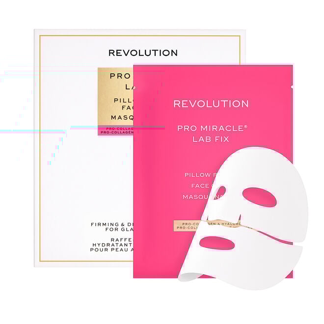 revolution beauty london Revolution Pro Miracle Lab Fix Pro-Collagen Pillow Plump Face Mask 2 Pack