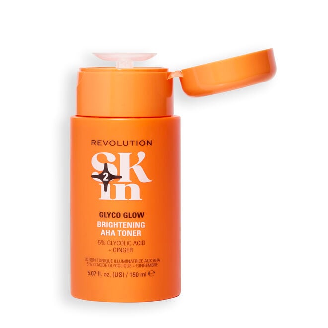 Revolution Beauty London Revolution Skin Glyco Glow 5% Glycolic Acid & Ginger Brightening AHA Toner 150ml