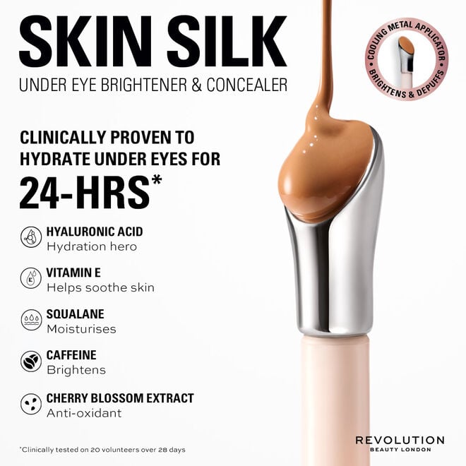 Revolution Beauty London Revolution Skin Silk Radiant Serum Under Eye Brightener & Concealer