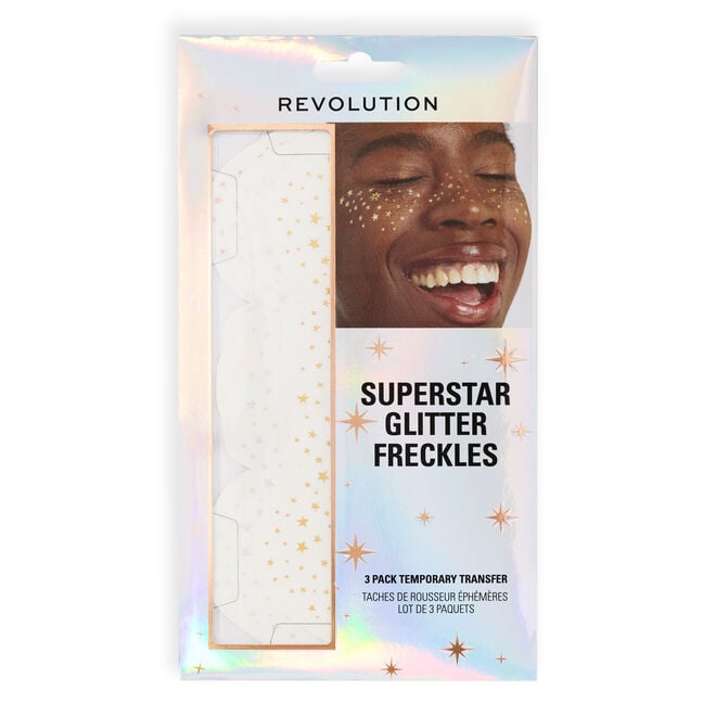 revolution beauty london Revolution Superstar Glitter Freckles Temporary Tattoo Set 3 Pack