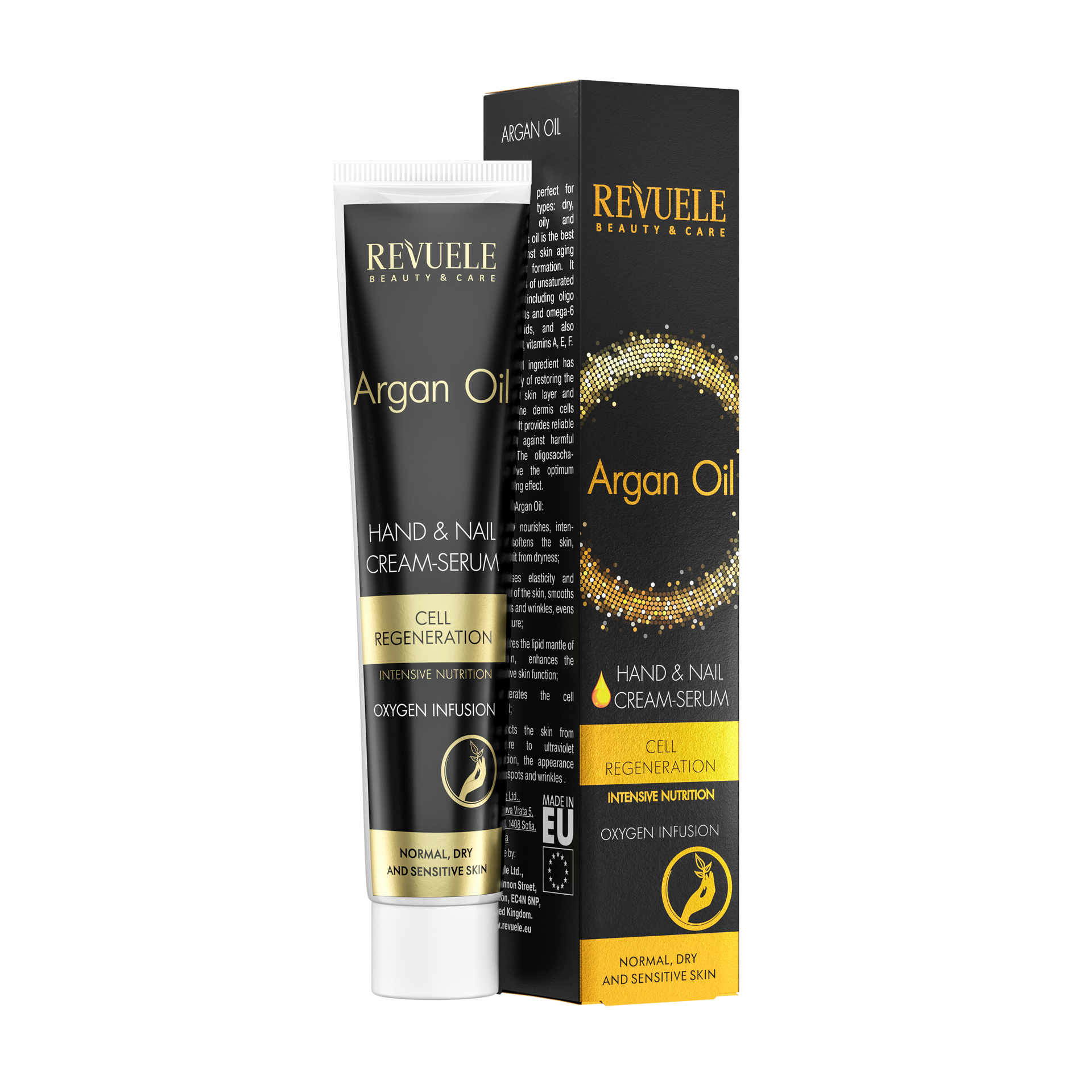 revuele REVUELE ARGAN OIL Hand & Nail Cream-Serum Cell Regeneration Oxygen Infusion