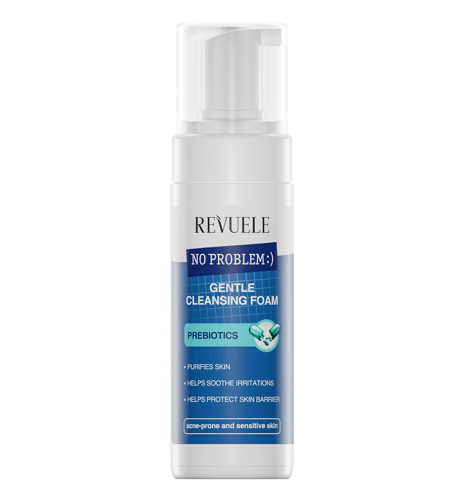 revuele REVUELE NO PROBLEM GENTLE CLEANSING FOAM PREBIOTICS