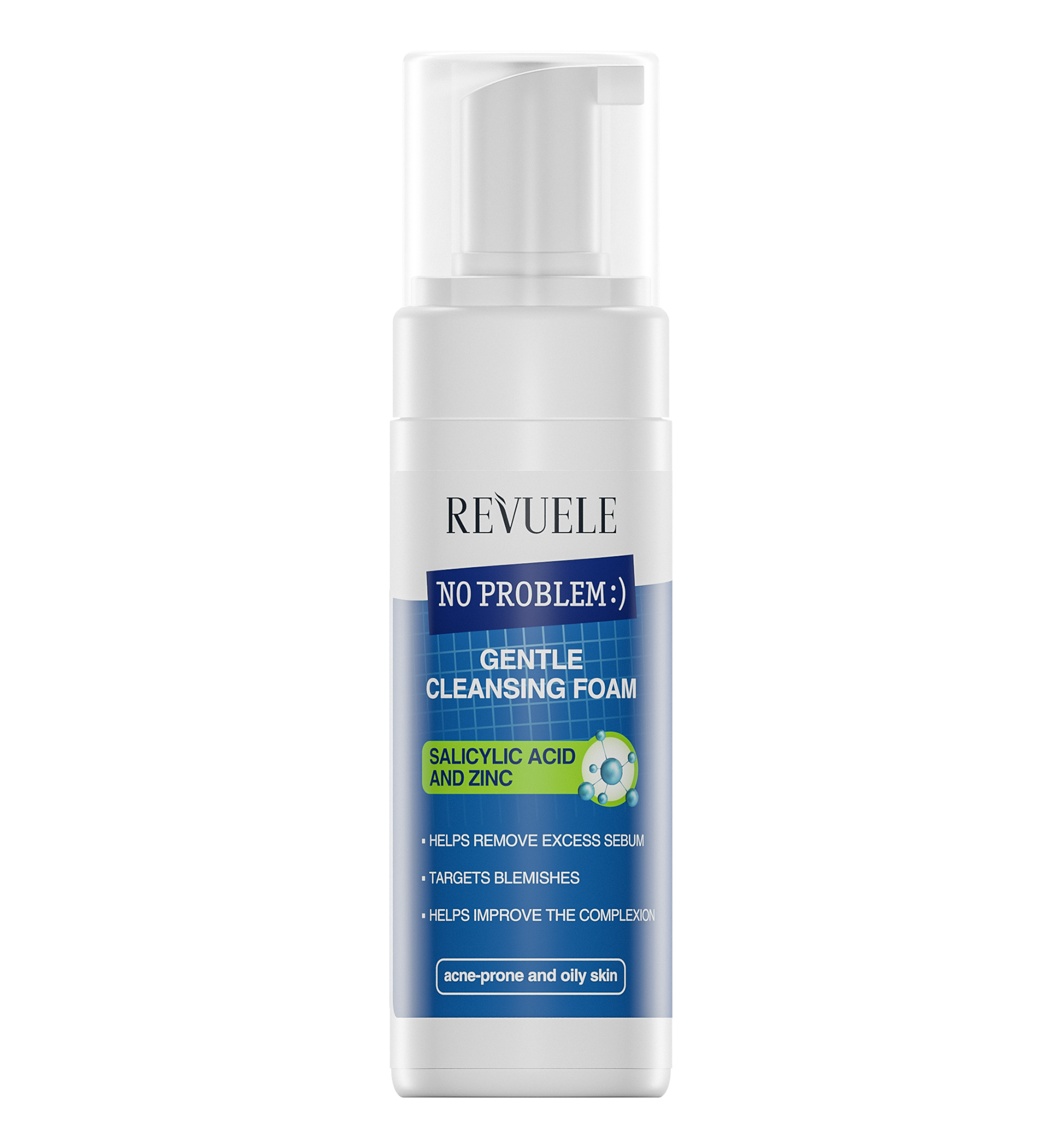 revuele REVUELE NO PROBLEM GENTLE CLEANSING FOAM SALICYLIC ACID AND ZINC