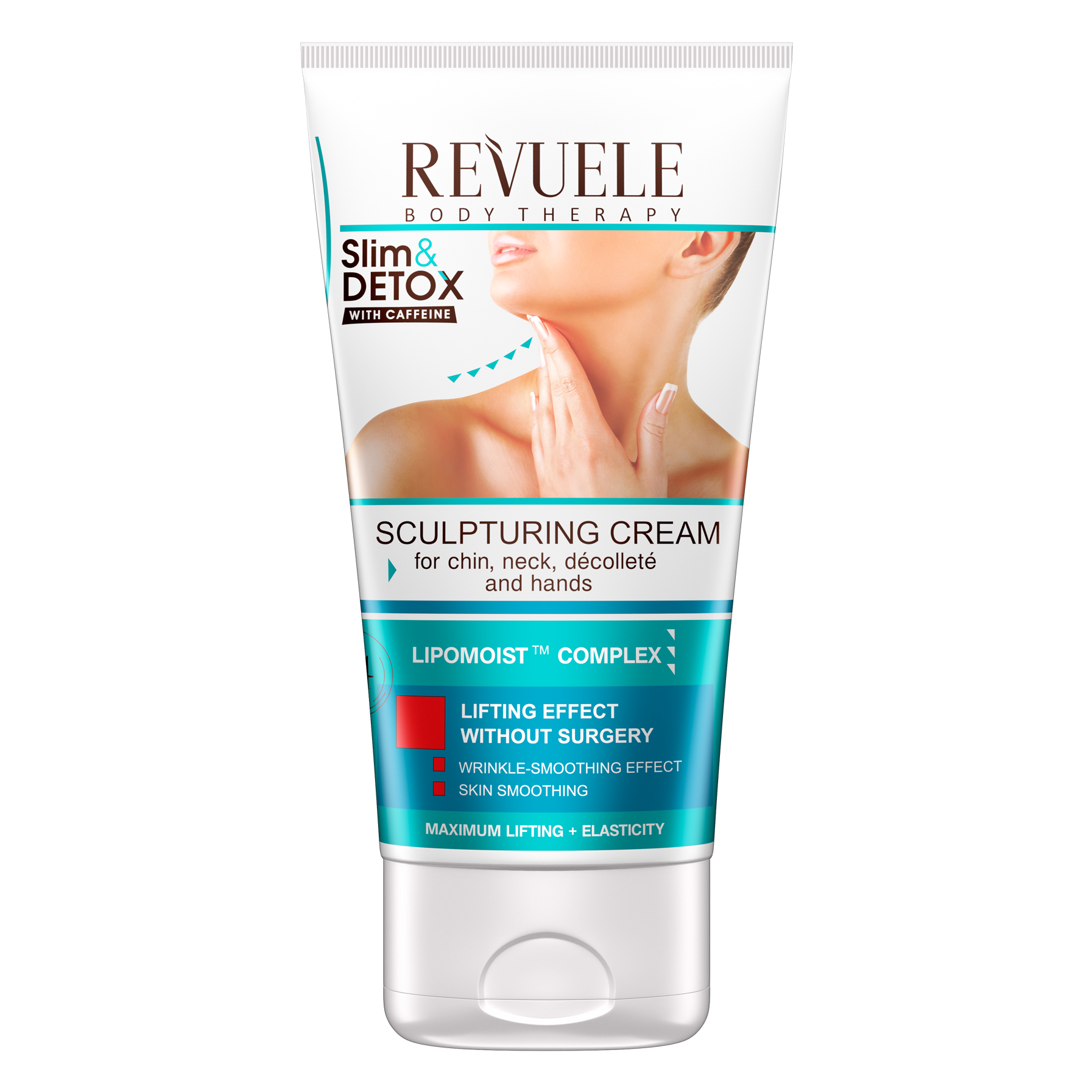 revuele REVUELE SLIM & DETOX WITH CAFFEINE Sculpting Cream for Chin Neck & Decollete