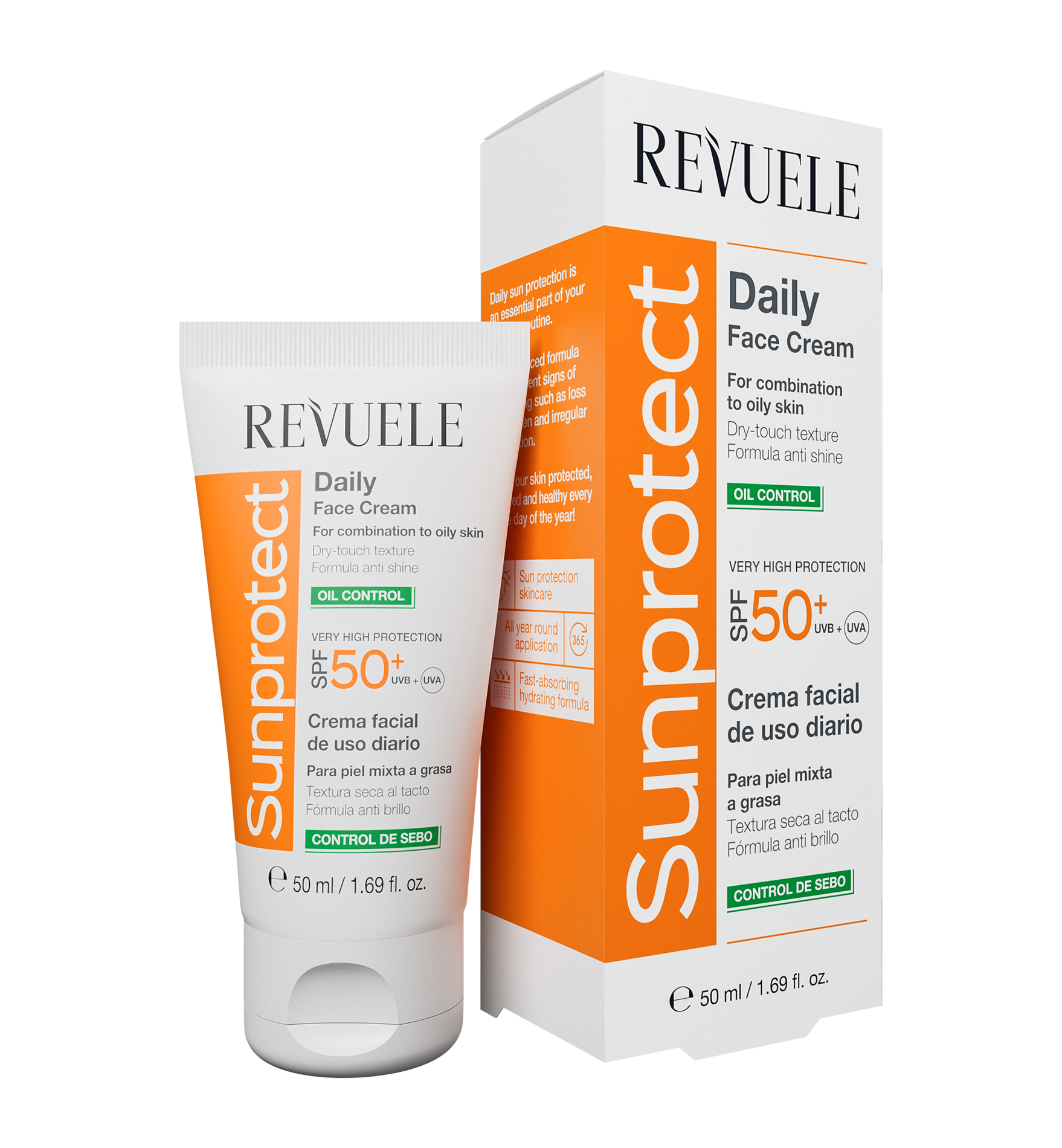 revuele REVUELE SUNPROTECT DAILY FACE CREAM – OIL CONTROL SPF 50+