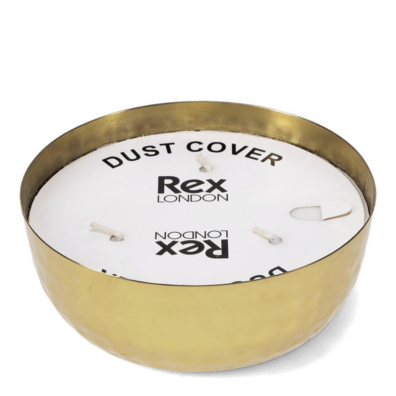 Rex London 3-wick Scented Candle Bowl - Gold Tone Hammered Metal