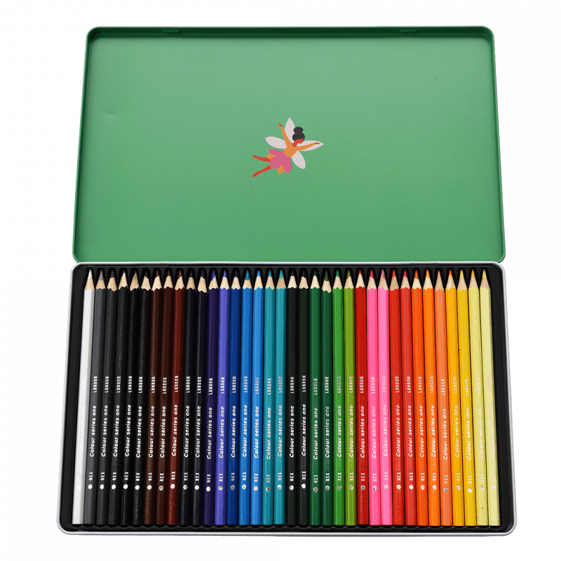 Rex London 36 Colouring Pencils In A Tin - Fairies In The Garden