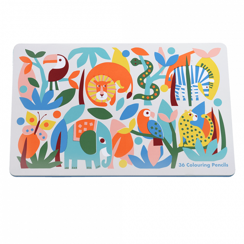 Rex London 36 Colouring Pencils In A Tin - Wild Wonders