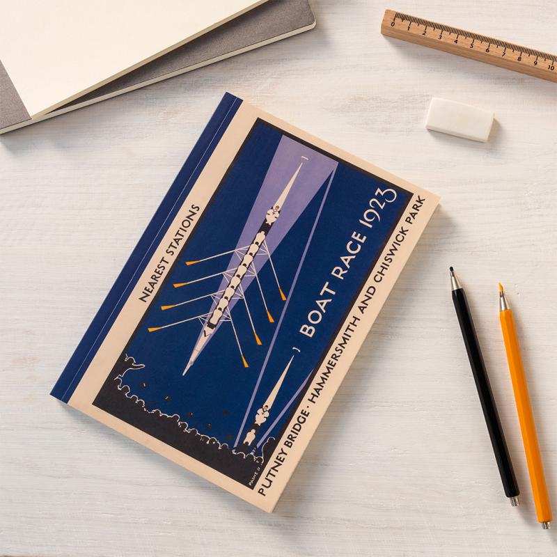 rex london A5 notebook - TfL Vintage Poster "Boat Race"