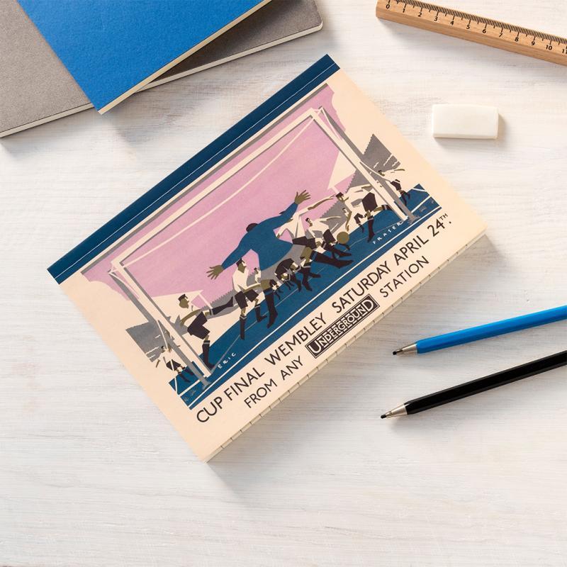 rex london A5 notebook - TfL Vintage Poster "Cup Final"