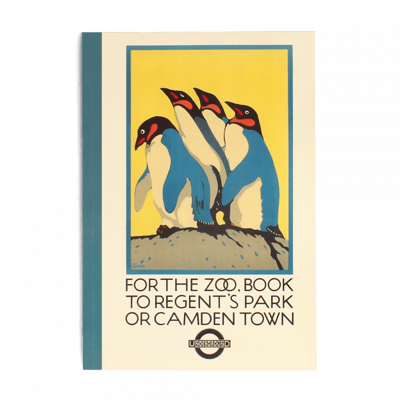 Rex London A5 Notebook - TfL Vintage Poster "For The Zoo…"