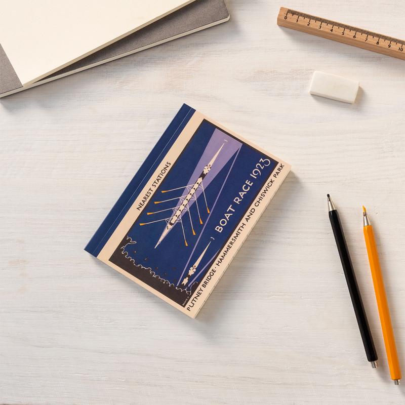 rex london A6 notebook - TfL Vintage Poster "Boat Race"