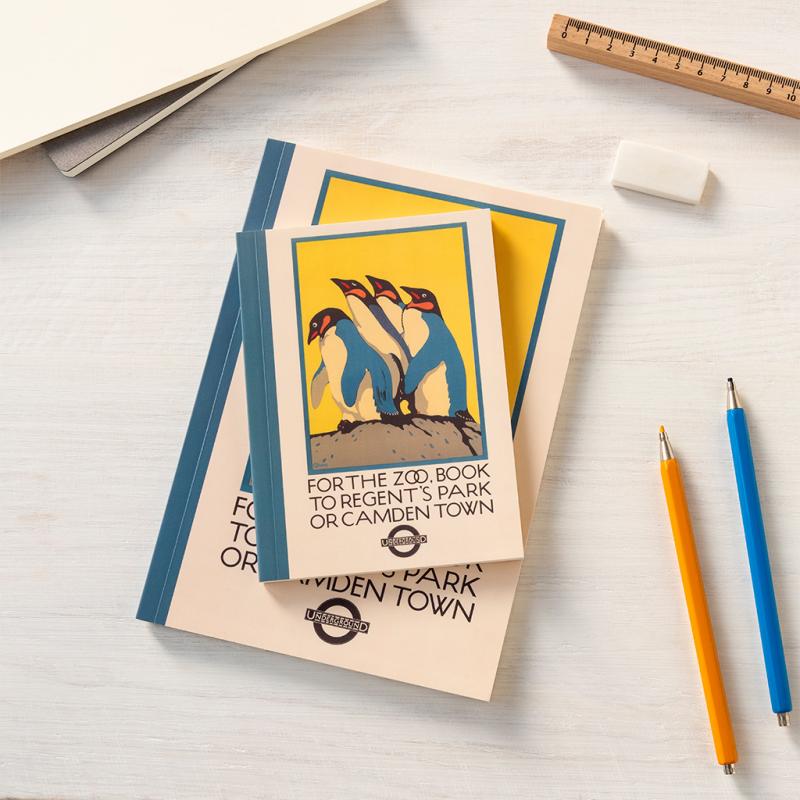 Rex London A6 Notebook - TfL Vintage Poster "For The Zoo "