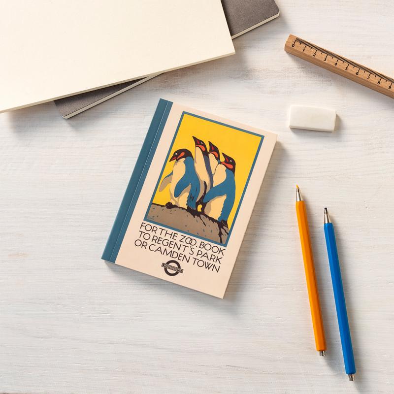 rex london A6 notebook - TfL Vintage Poster "For the Zoo "