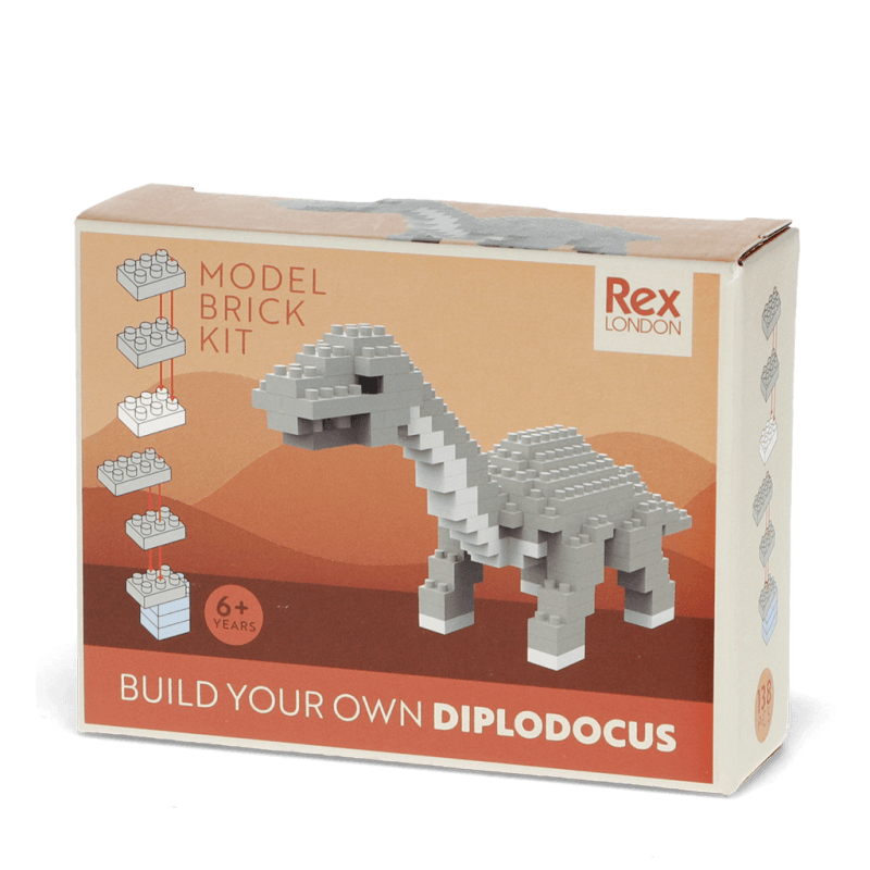 Rex London Build Your Own Dinosaur Model Brick Kit - Diplodocus