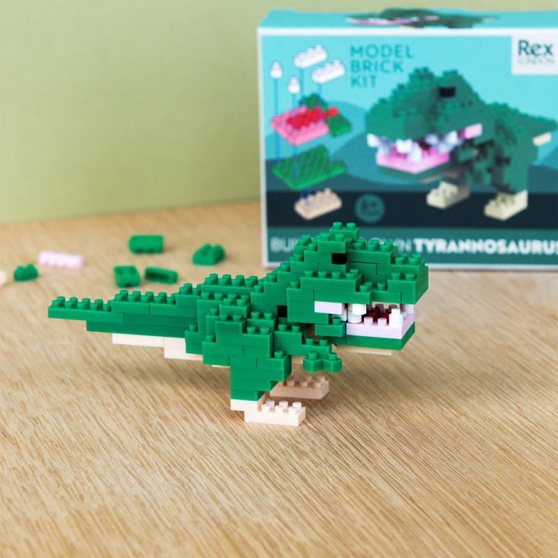 rex london Build your own dinosaur model brick kit - Tyrannosaurus rex