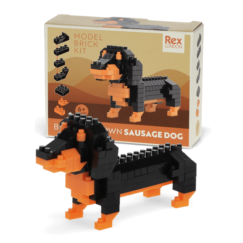 Rex London Build Your Own Dog Model Brick Kit - Sausage Dog